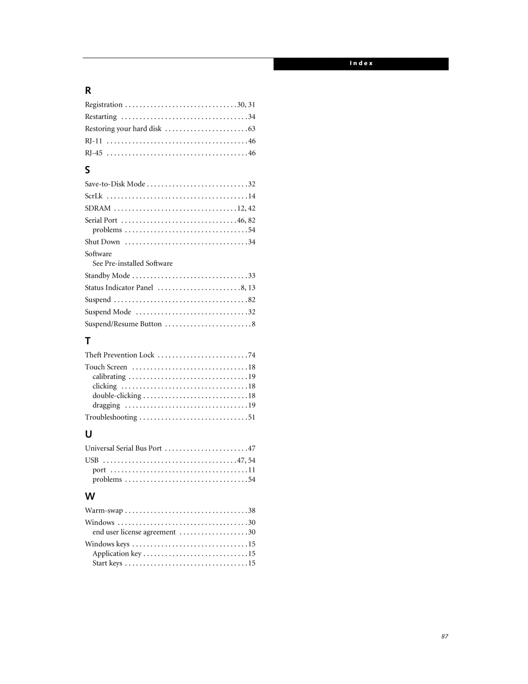 Fujitsu Laptop manual Troubleshooting Universal Serial Bus Port 