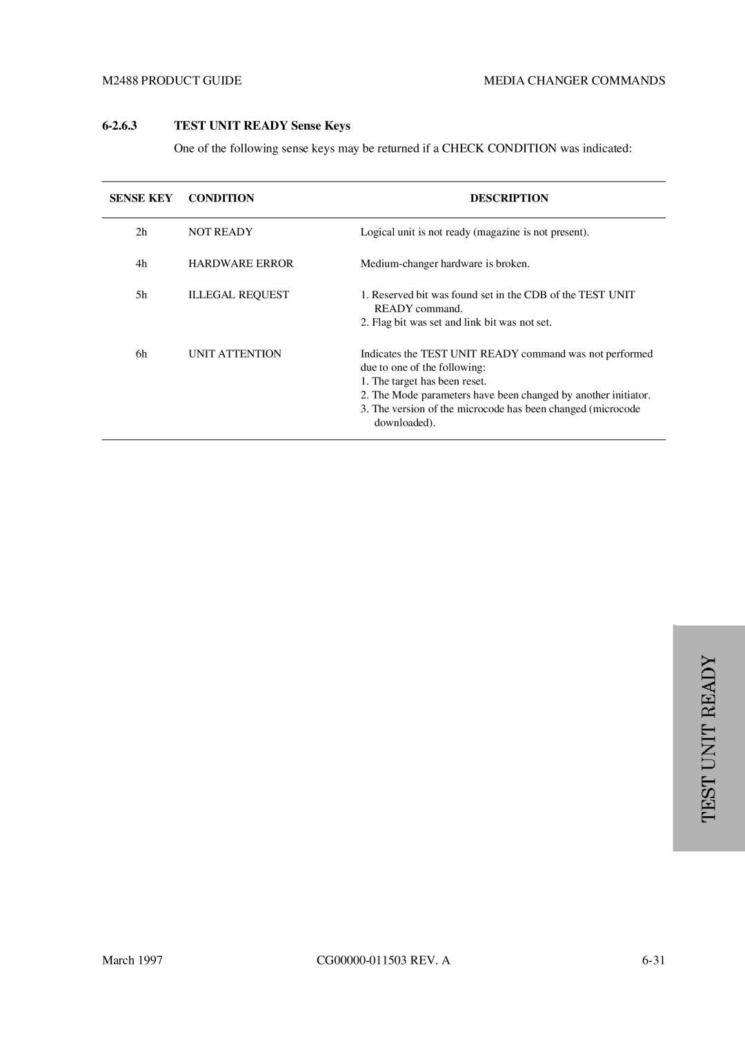 Fujitsu M2488 manual Logical unit is not ready magazine is not present 