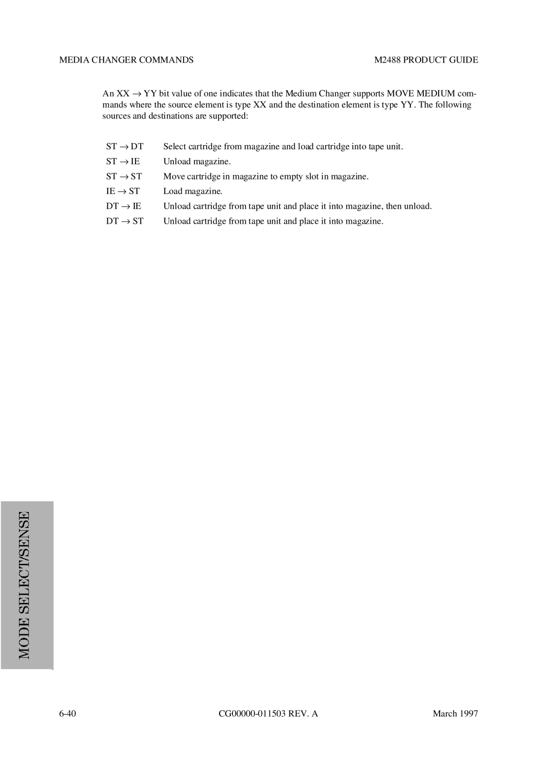 Fujitsu manual Media Changer Commands M2488 Product Guide 