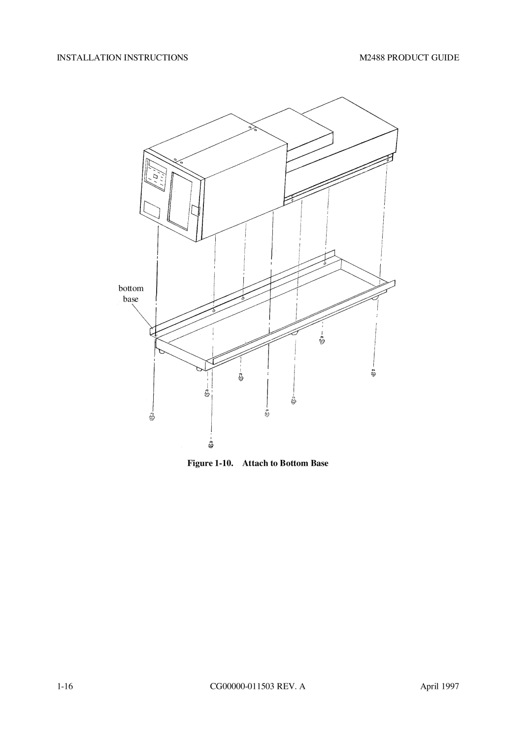 Fujitsu M2488 manual Attach to Bottom Base 