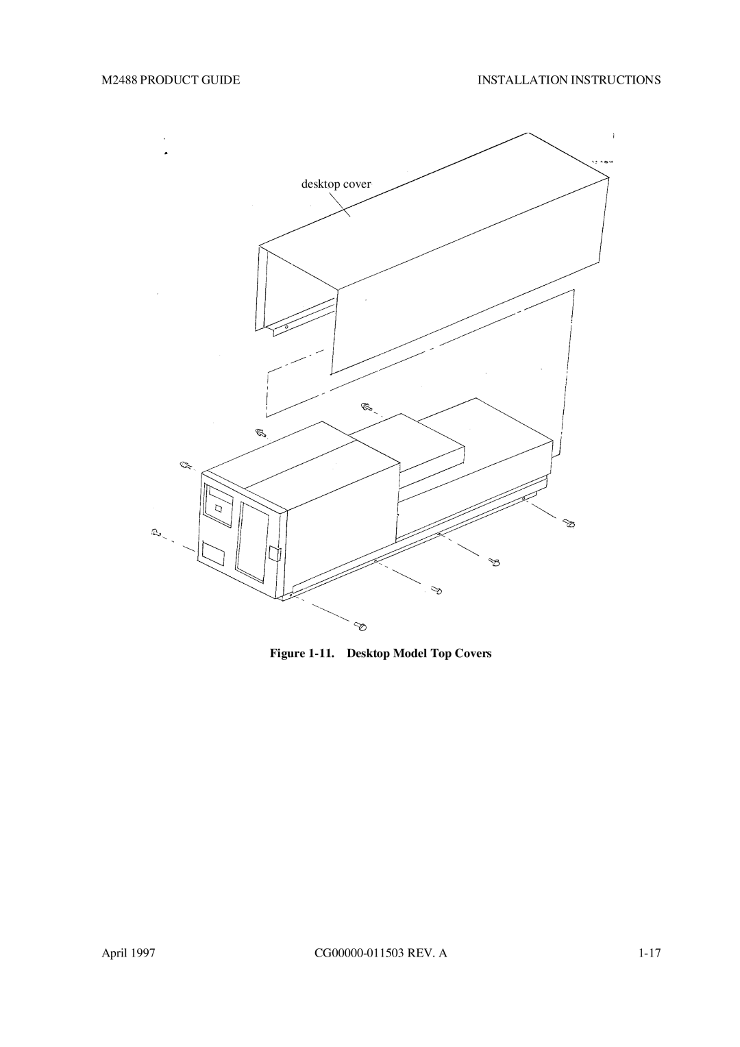 Fujitsu M2488 manual Desktop Model Top Covers 