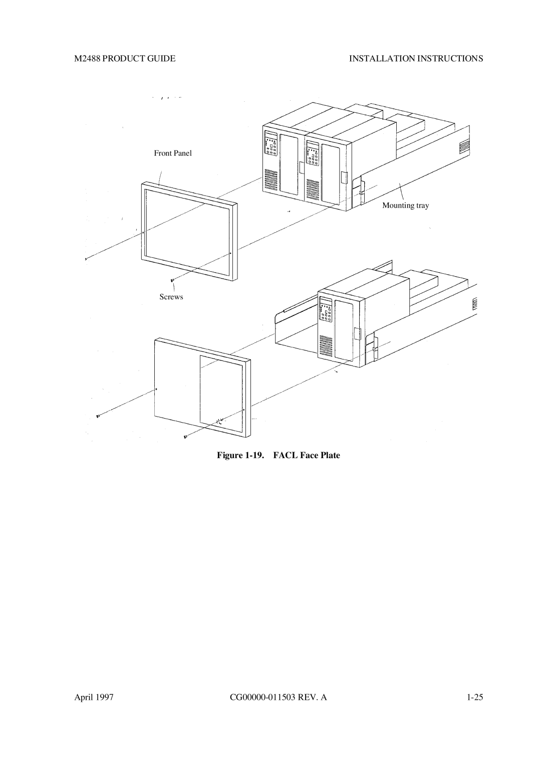 Fujitsu M2488 manual Facl Face Plate 