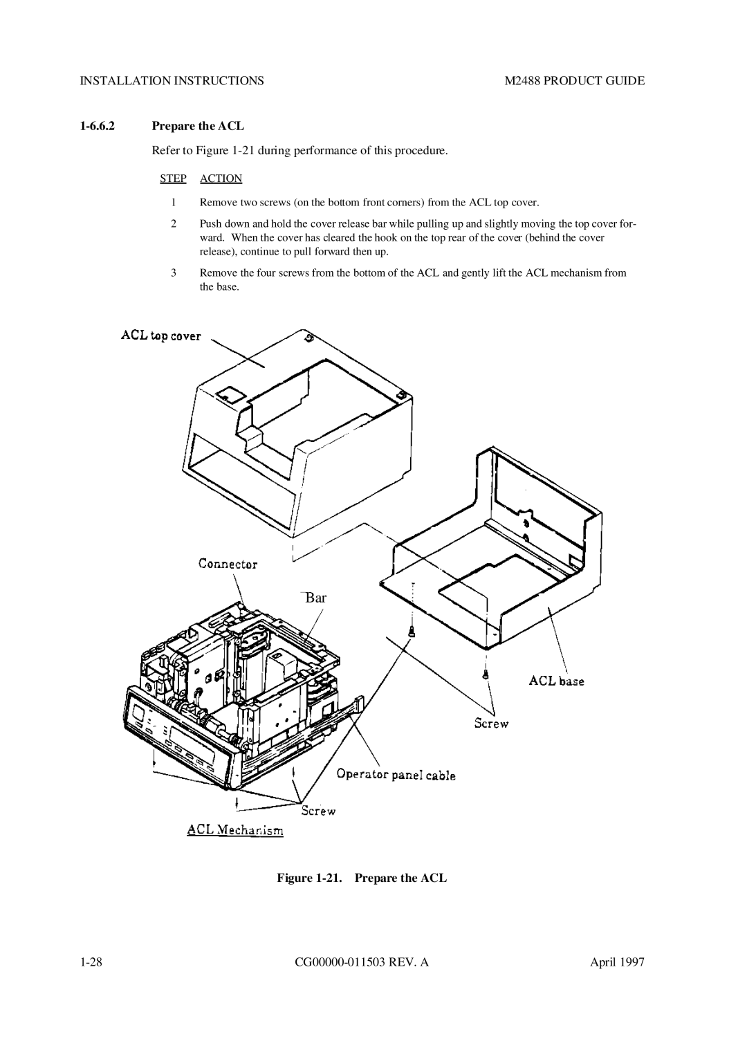 Fujitsu M2488 manual Prepare the ACL 