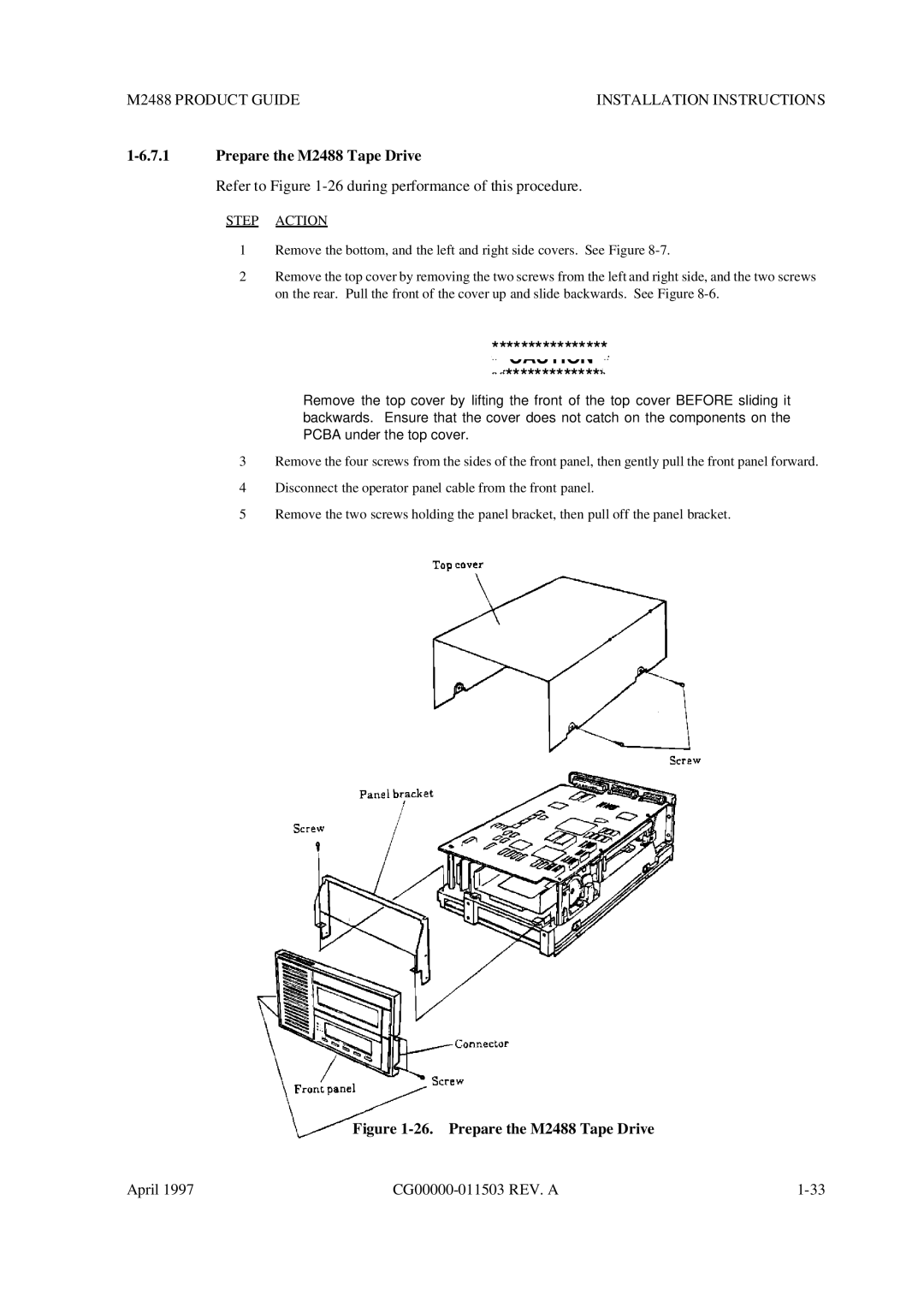 Fujitsu manual Prepare the M2488 Tape Drive 