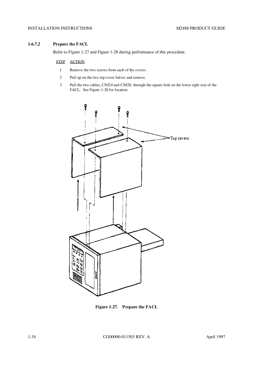 Fujitsu M2488 manual Prepare the Facl 