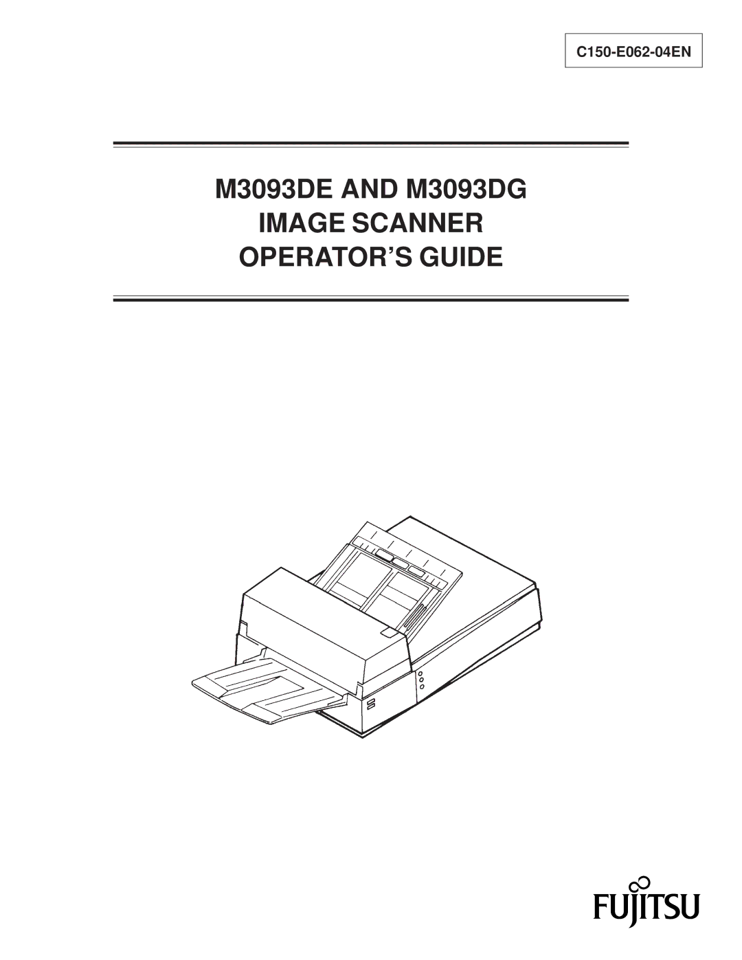 Fujitsu M3093DG, M3093DE manual Image Scanner OPERATOR’S Guide 