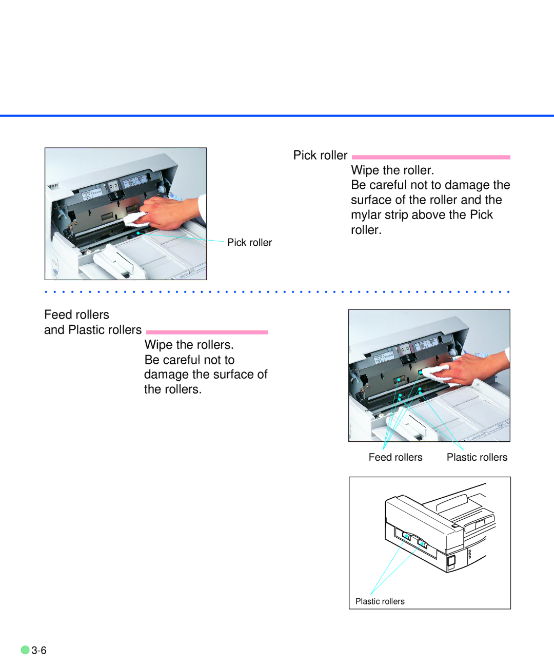 Fujitsu M3093DE/DG manual Pick roller 