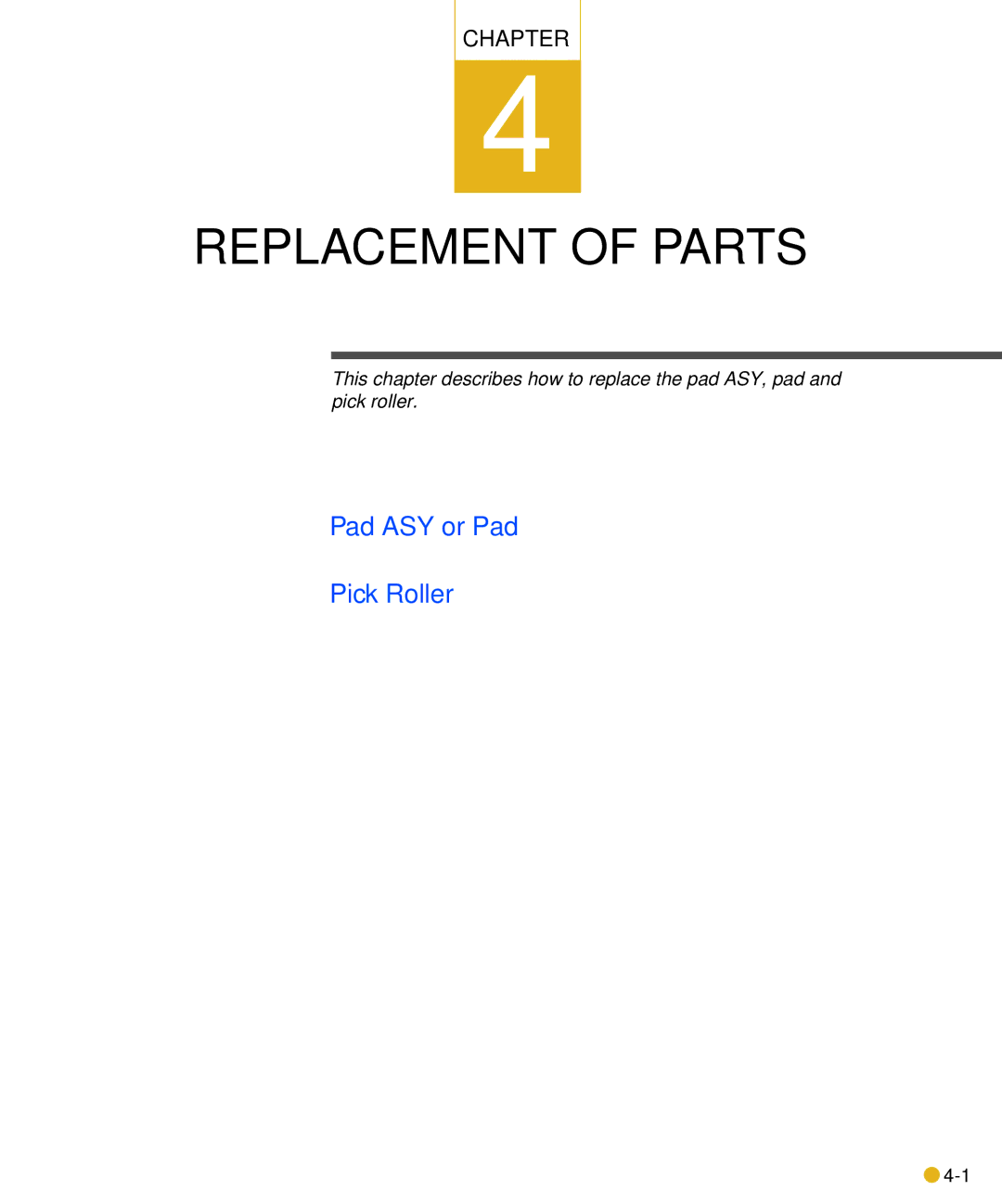 Fujitsu M3093DE/DG manual Replacement of Parts 