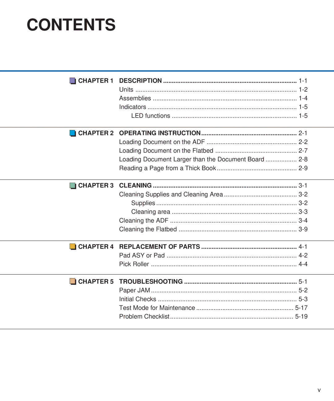 Fujitsu M3093DE/DG manual Contents 