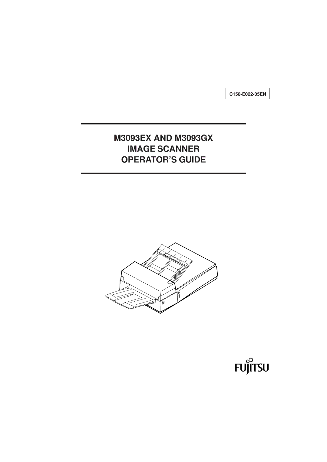 Fujitsu M3093GX, M3093EX manual Image Scanner OPERATOR’S Guide 