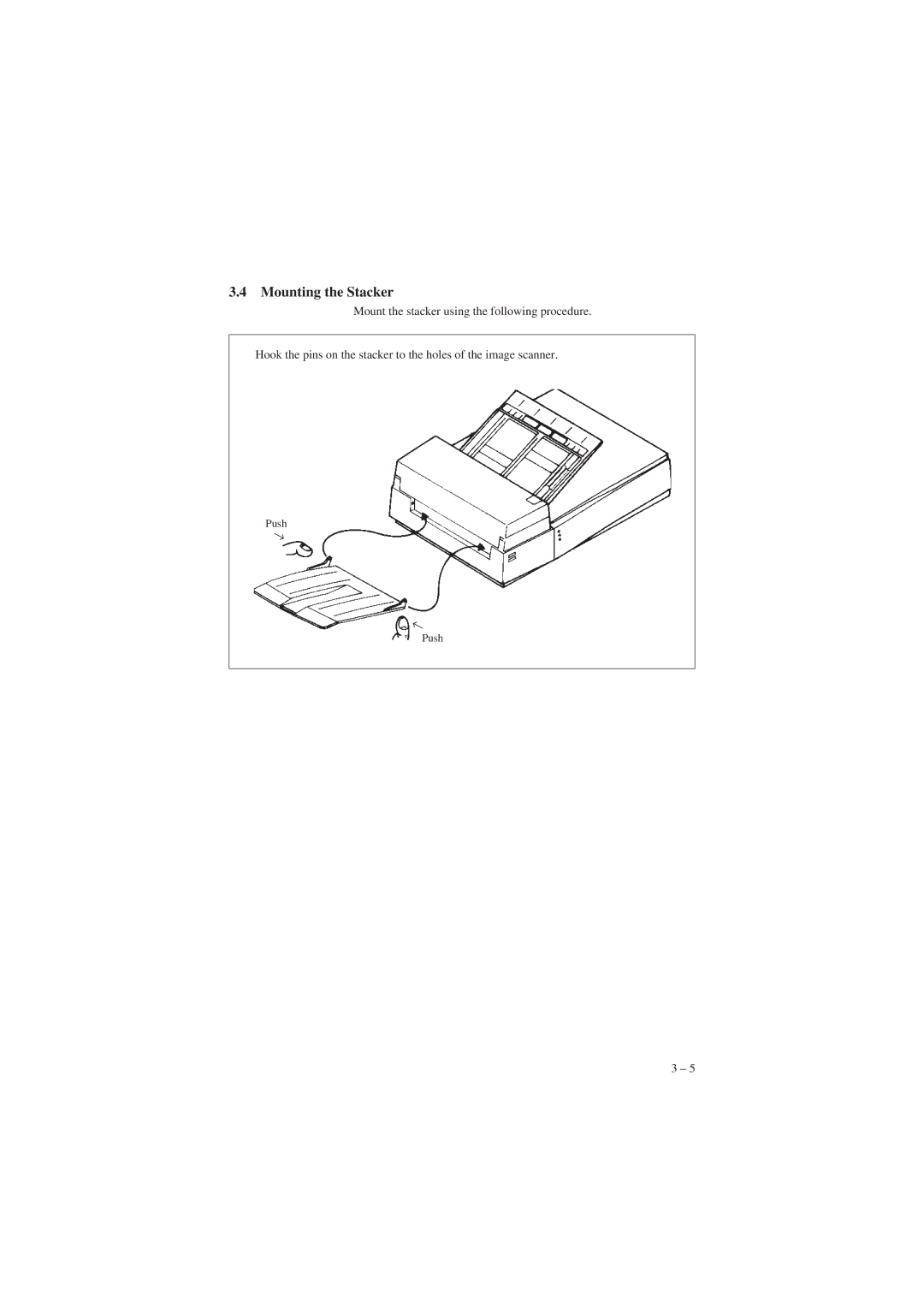 Fujitsu M3093EX, M3093GX manual Mounting the Stacker 