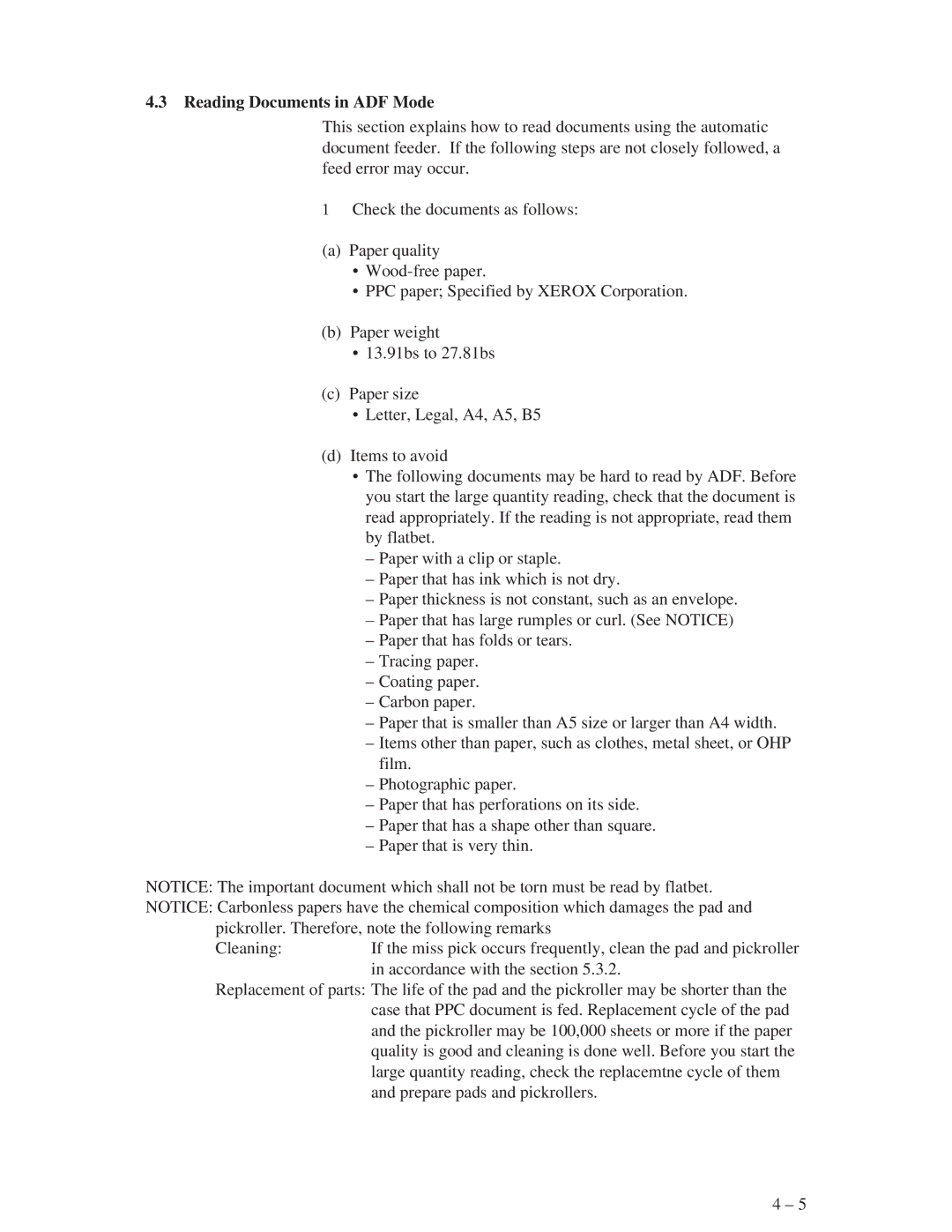 Fujitsu M3093EX, M3093GX manual Reading Documents in ADF Mode 