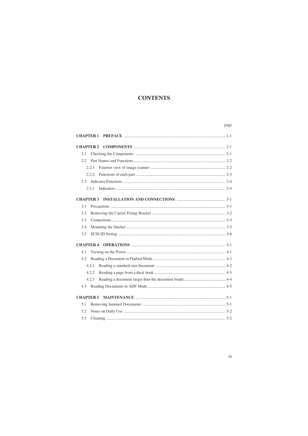 Fujitsu M3093EX, M3093GX manual Contents 