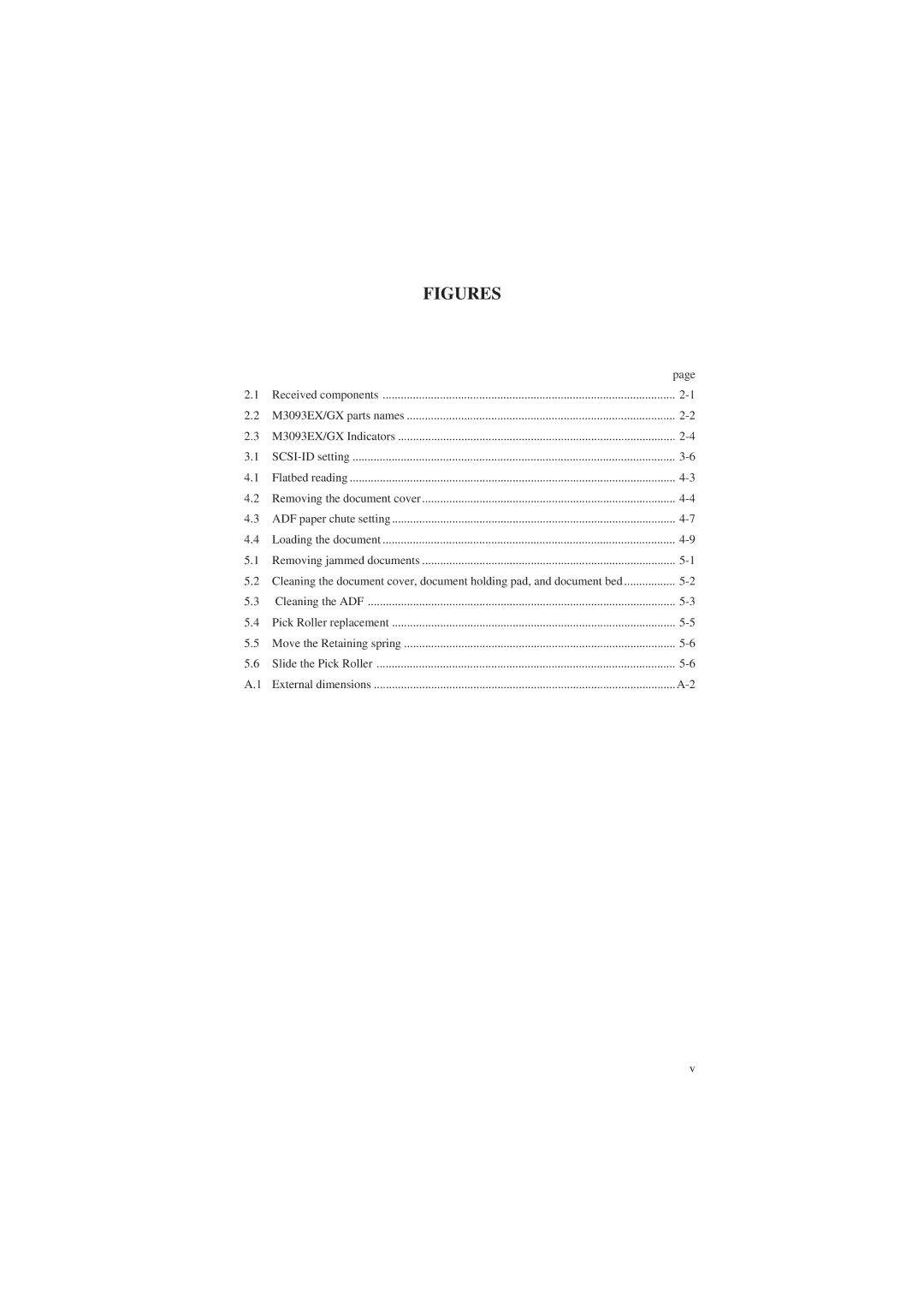 Fujitsu M3093EX, M3093GX manual Figures 