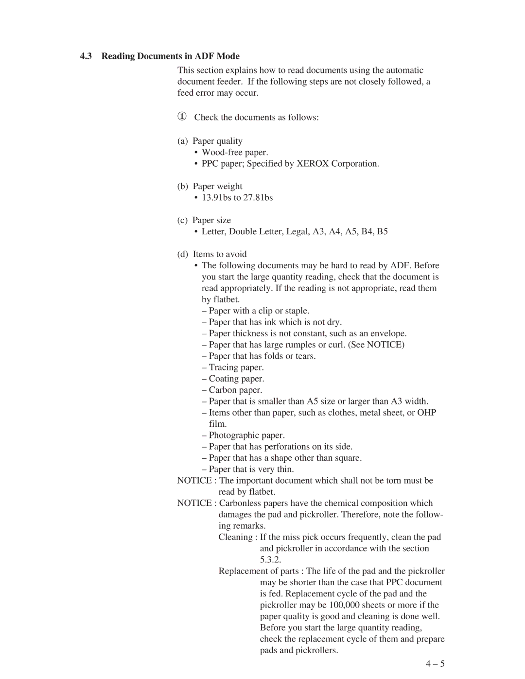 Fujitsu M3096EX, M3096GX manual Reading Documents in ADF Mode 