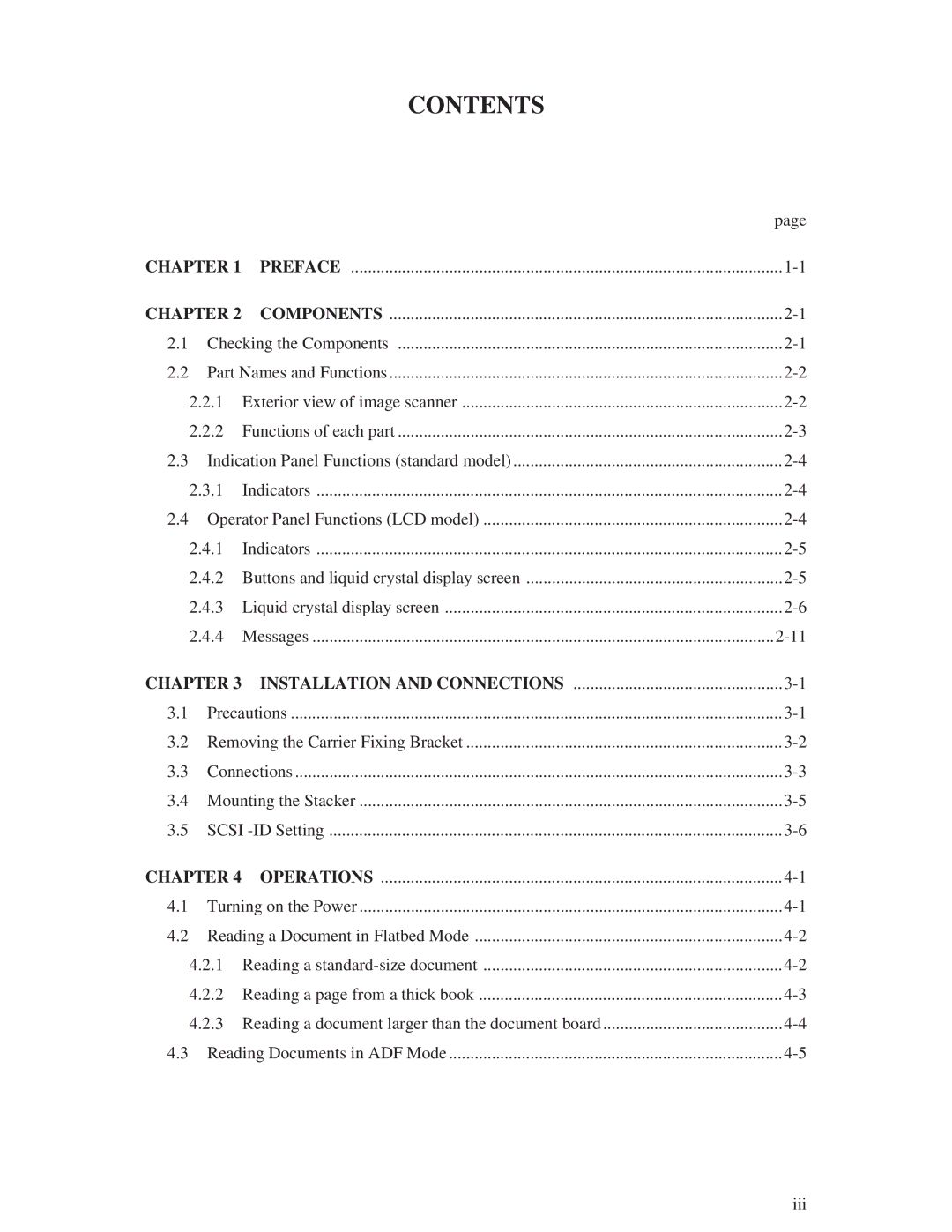 Fujitsu M3096EX, M3096GX manual Contents 