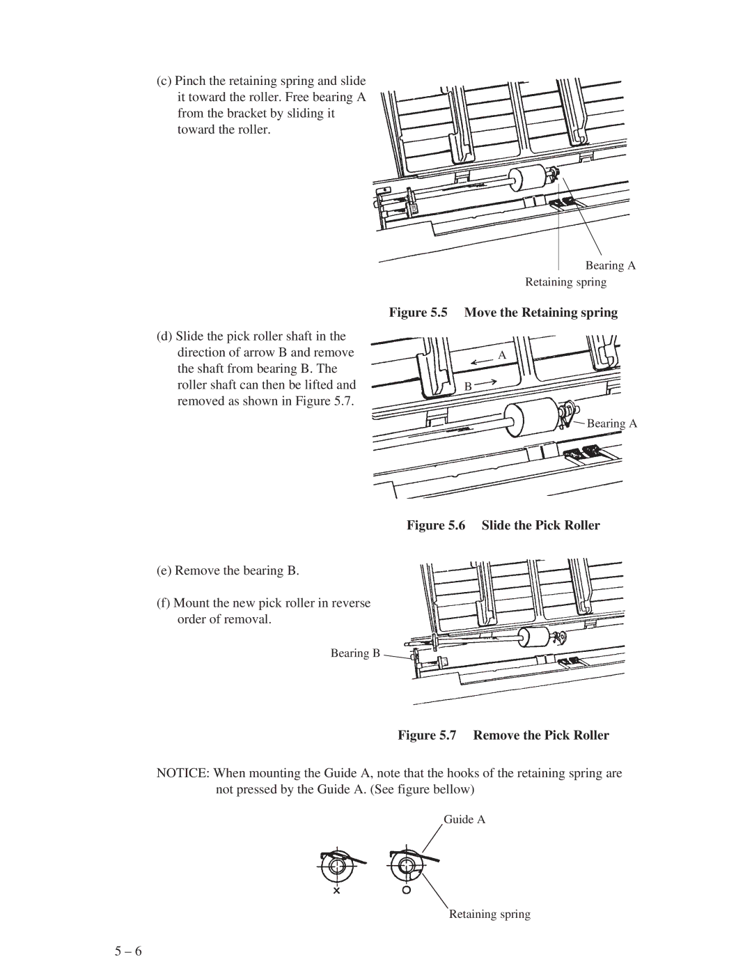 Fujitsu M3096GX, M3096EX manual Move the Retaining spring 