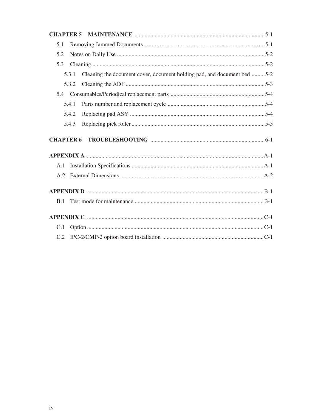 Fujitsu M3096EX/GX manual Maintenance 