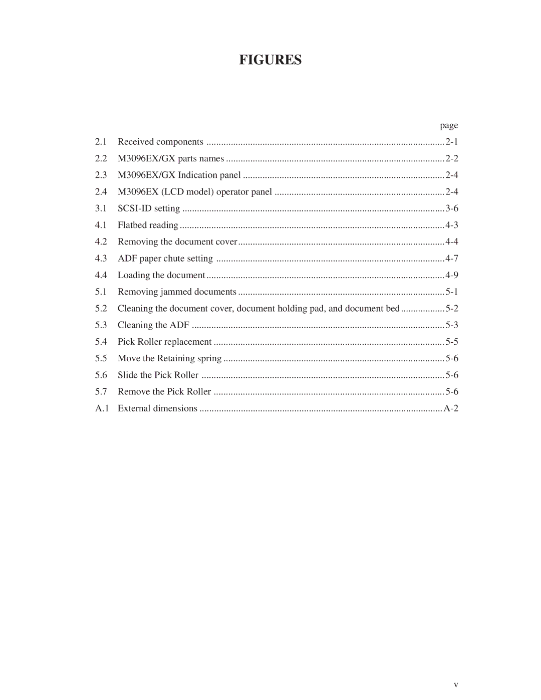 Fujitsu M3096EX/GX manual Figures 