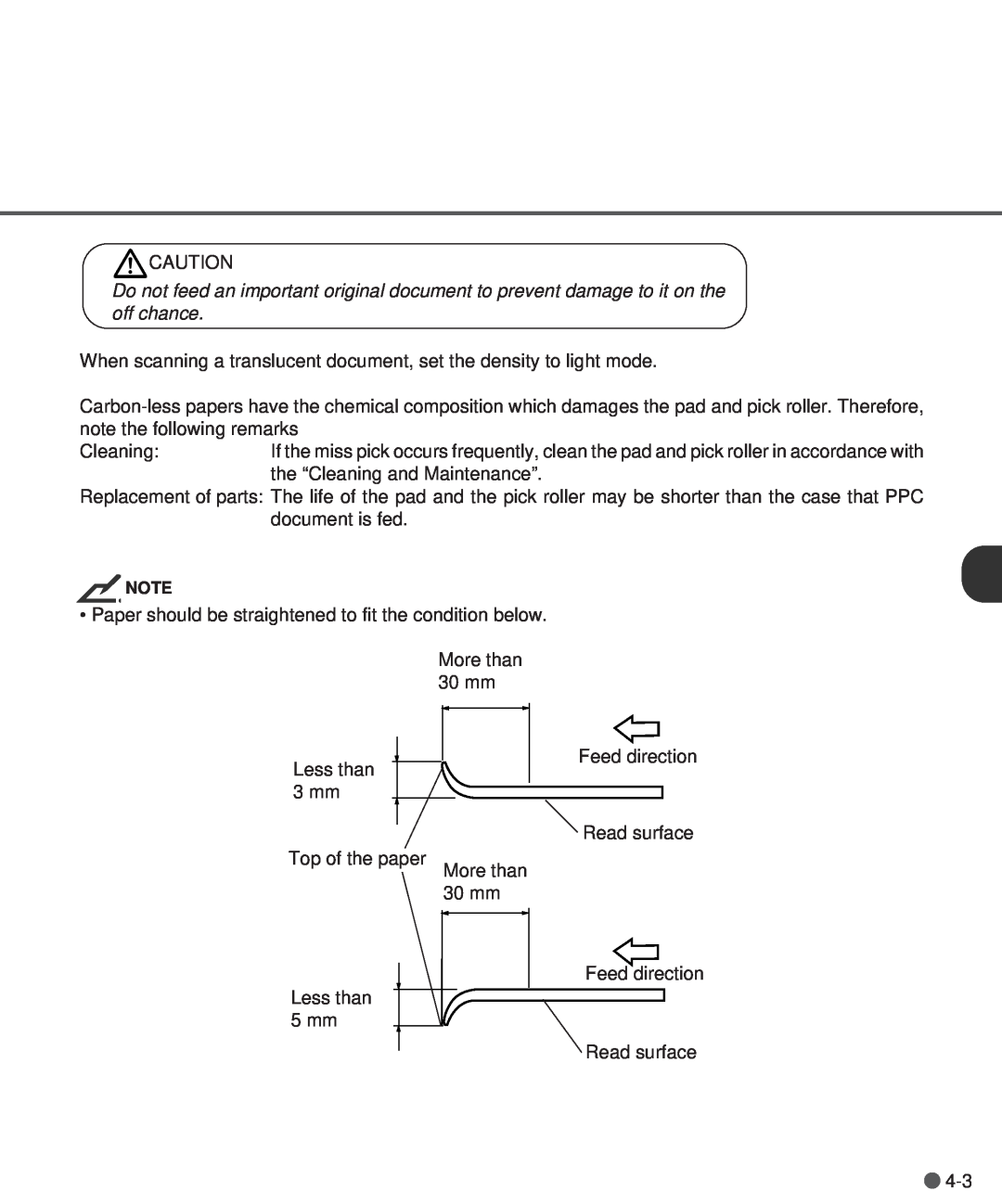 Fujitsu M3097DG, M3097DE manual When scanning a translucent document, set the density to light mode 