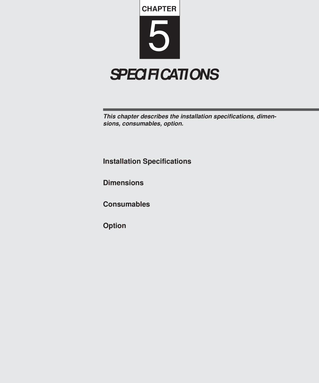 Fujitsu M3097DG, M3097DE manual Specifications 