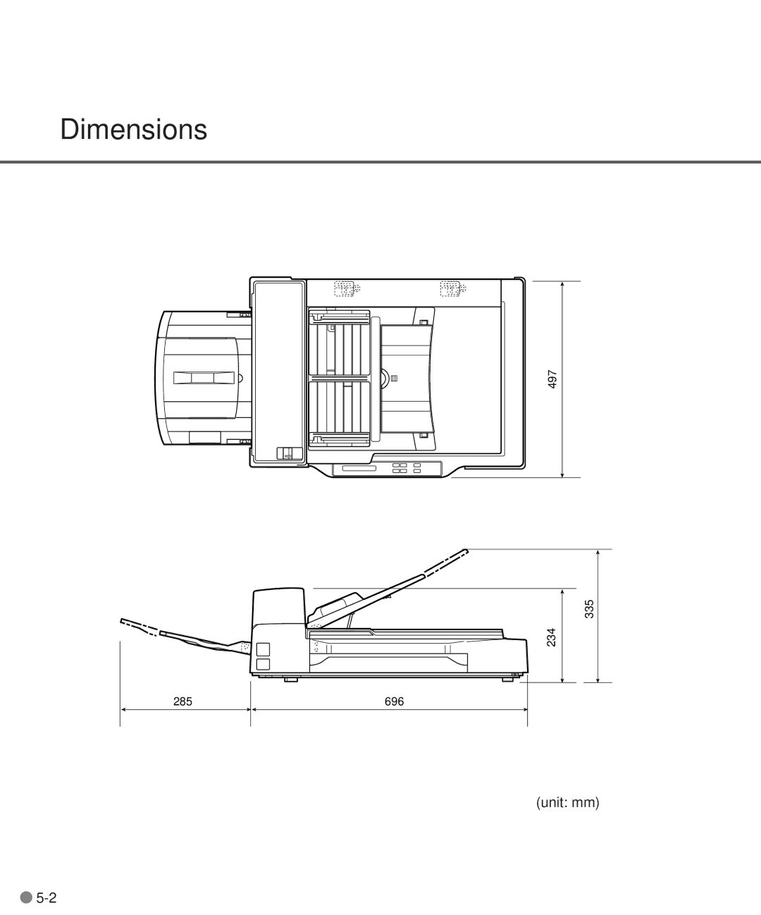 Fujitsu M3097DG, M3097DE manual Dimensions 