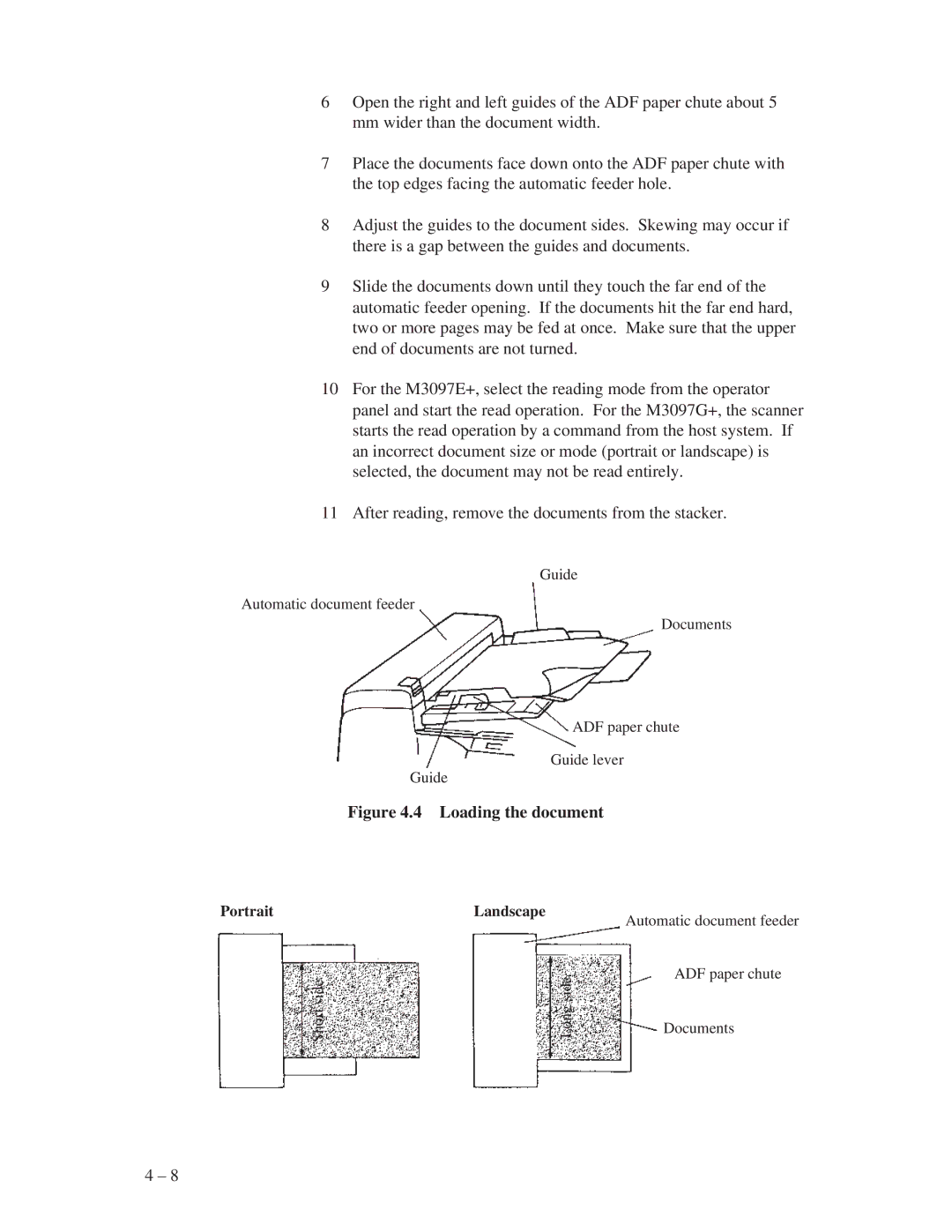 Fujitsu M3097G+, M3097E+ manual Loading the document 