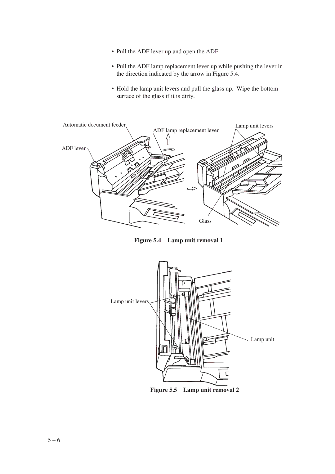 Fujitsu M3097G+, M3097E+ manual Lamp unit removal 