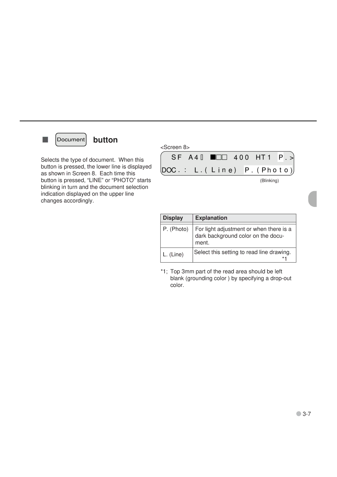 Fujitsu M3099EX, M3099GX, M3099GH, M3099EH manual HT DOC . L N e H o t o, Display Explanation 