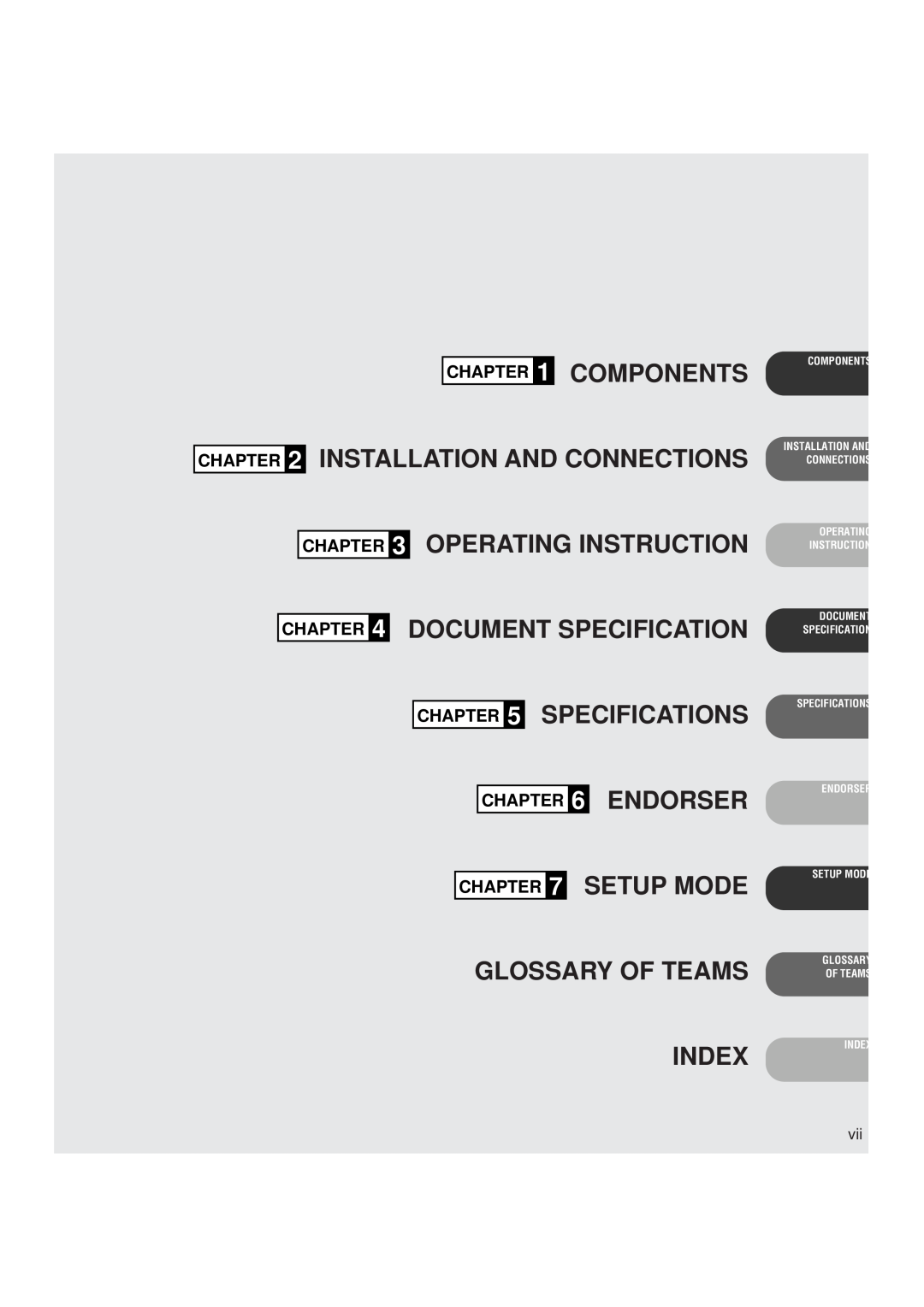Fujitsu M3099GX Components Installation And Connections, Operating Instruction Document Specification, Specifications 