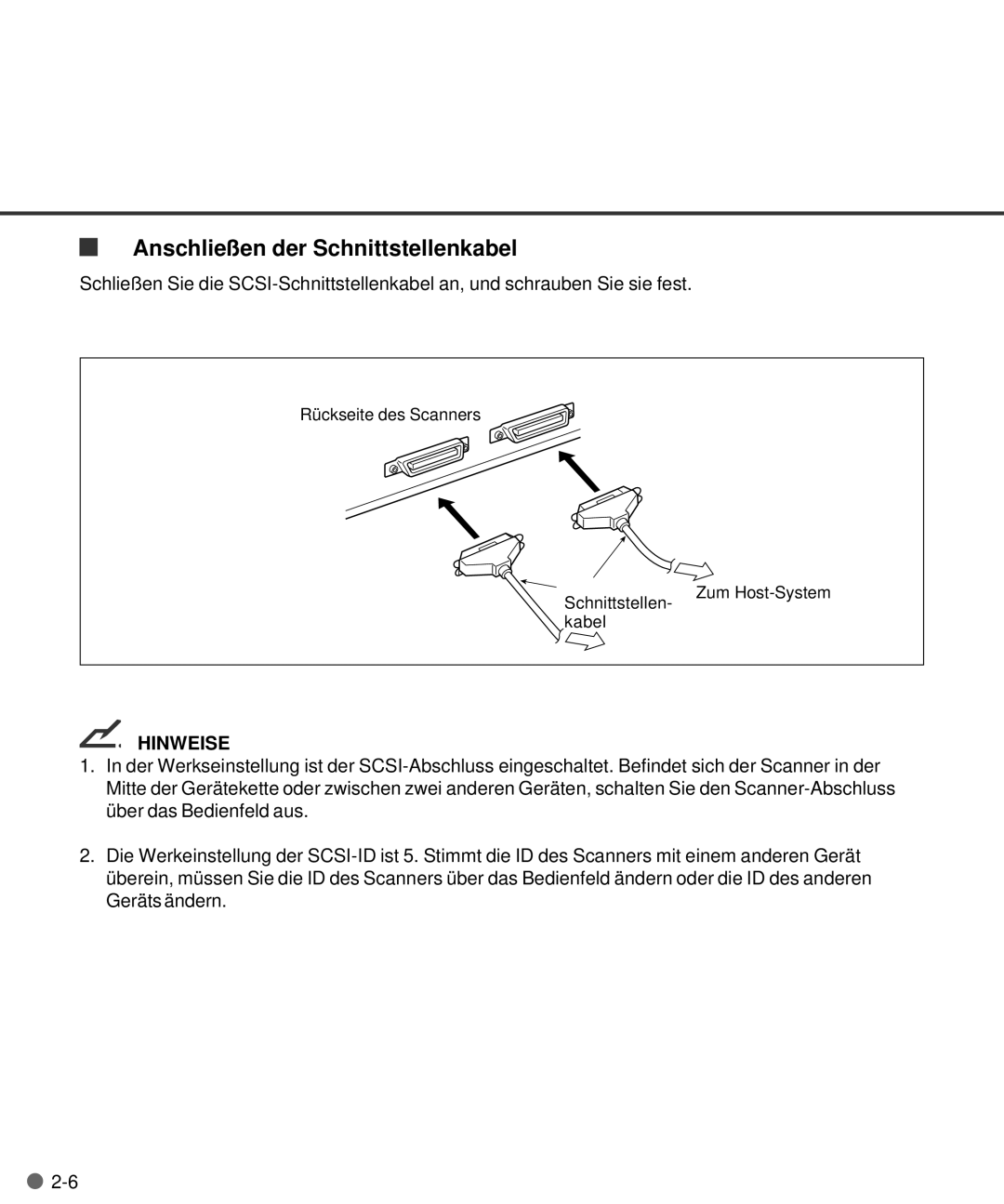 Fujitsu M4097D manual Anschließen der Schnittstellenkabel 