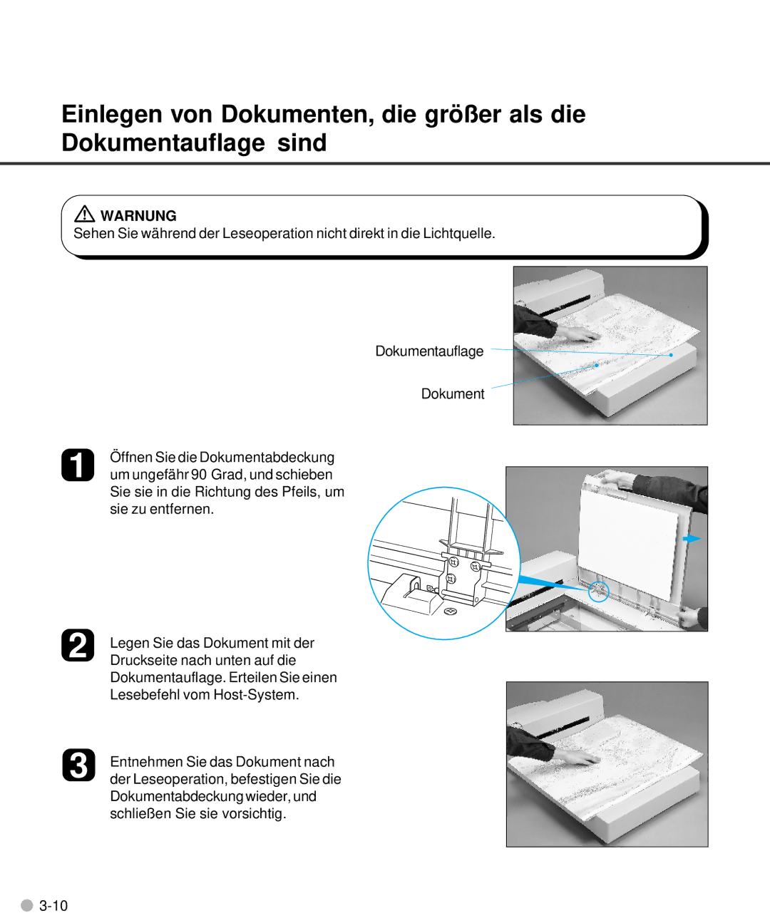 Fujitsu M4097D manual Um ungefähr 90 Grad, und schieben 