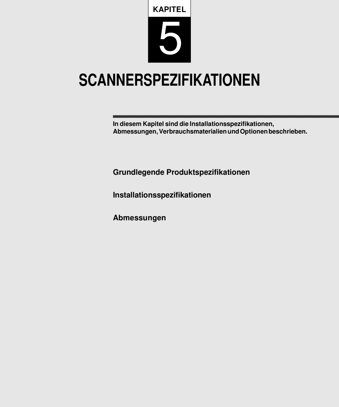 Fujitsu M4097D manual Scannerspezifikationen 