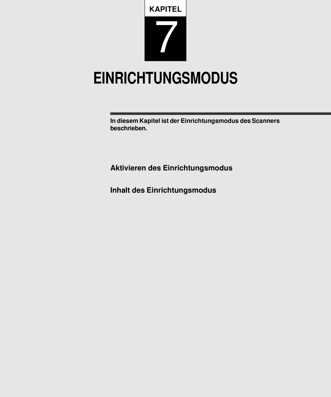 Fujitsu M4097D manual Einrichtungsmodus 