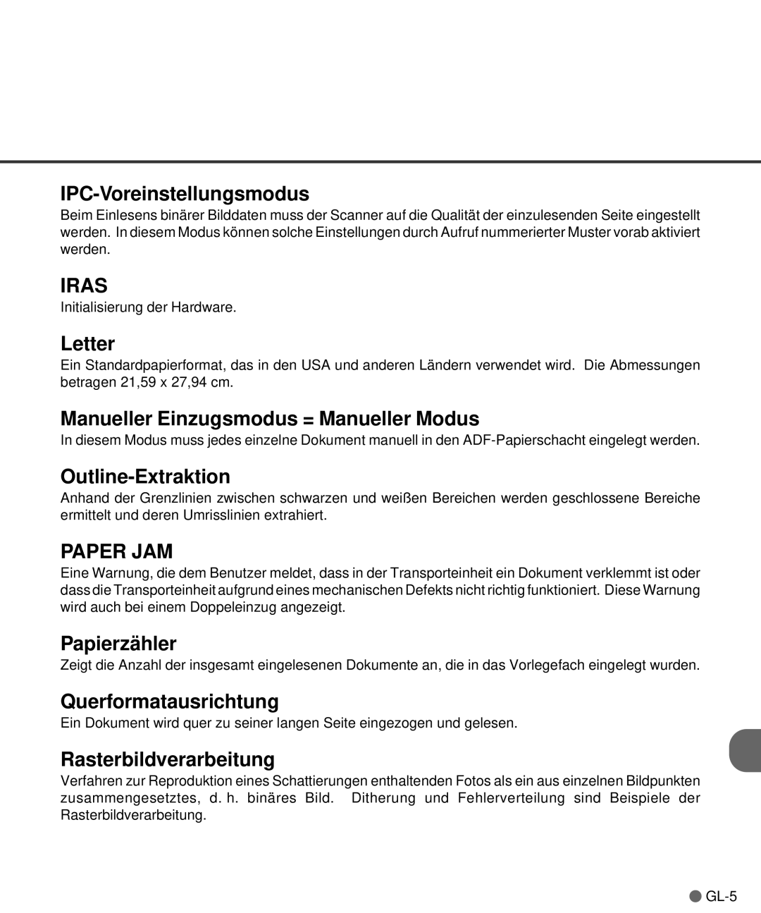 Fujitsu M4097D manual Iras 