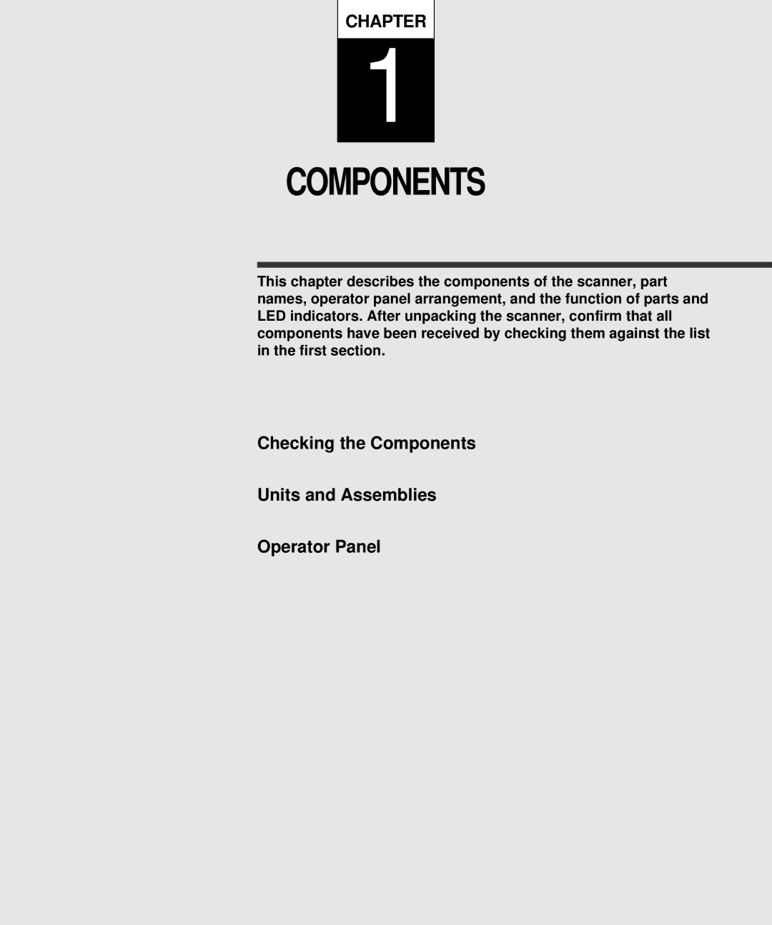 Fujitsu M4097D manual Components 