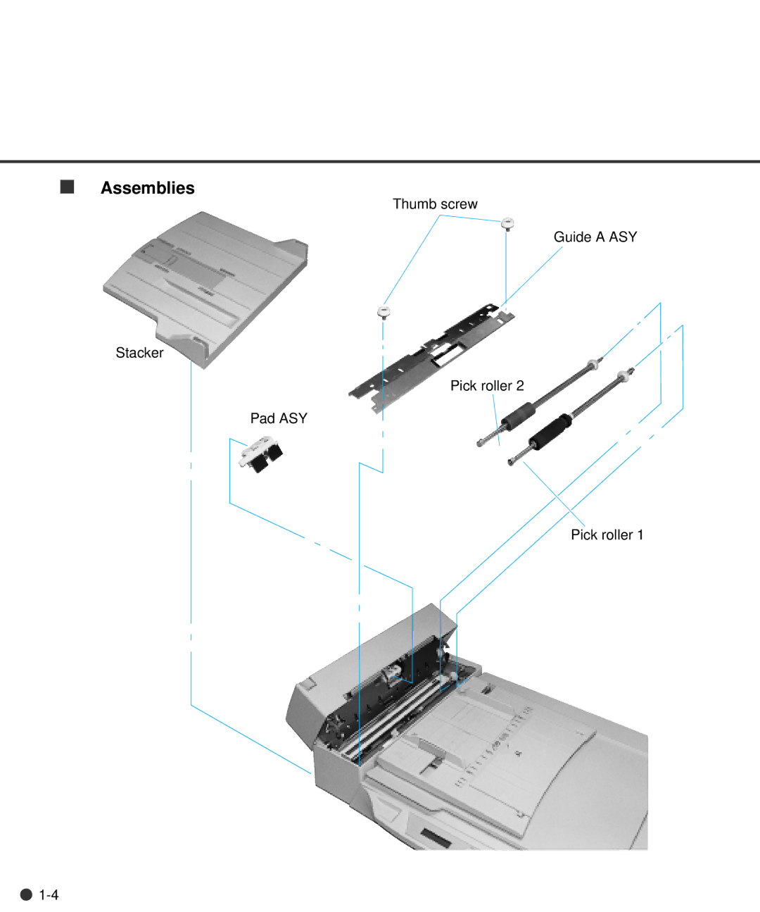 Fujitsu M4097D manual Assemblies 