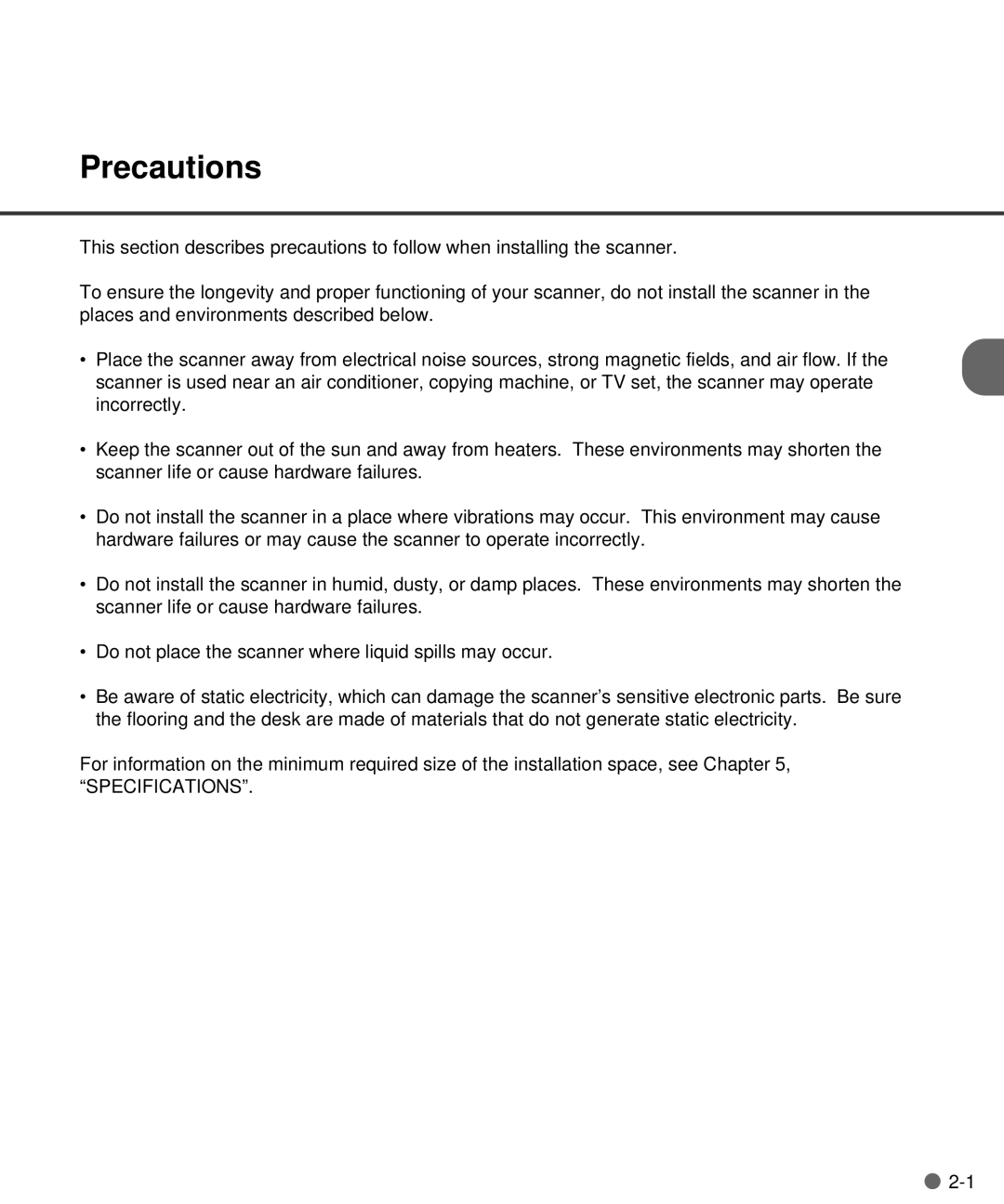 Fujitsu M4097D manual Precautions 