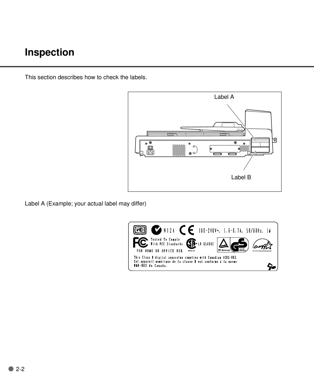 Fujitsu M4097D manual Inspection 