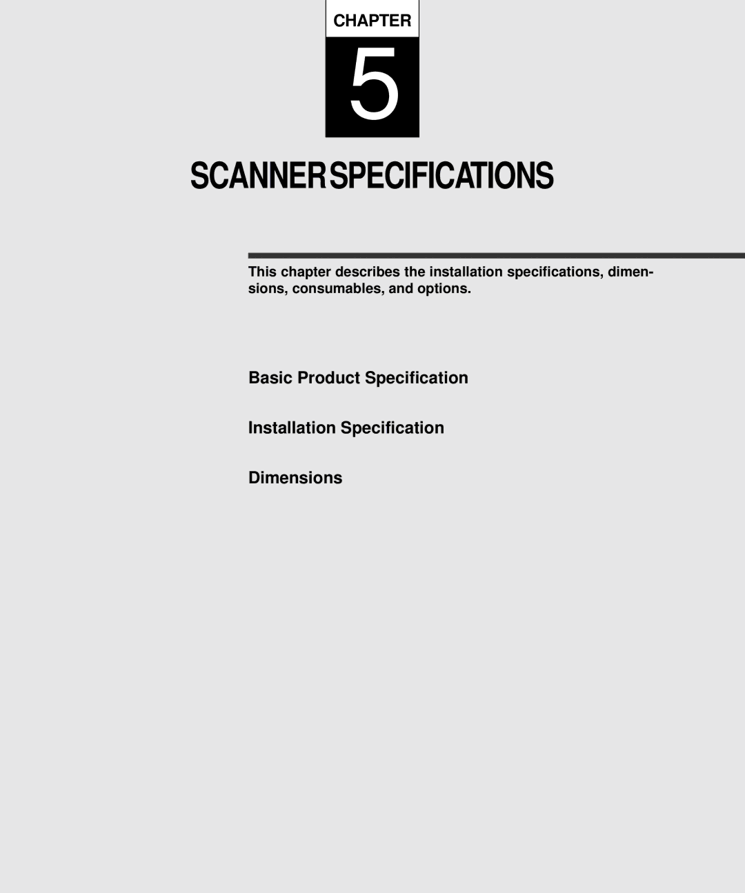 Fujitsu M4097D manual Scannerspecifications 