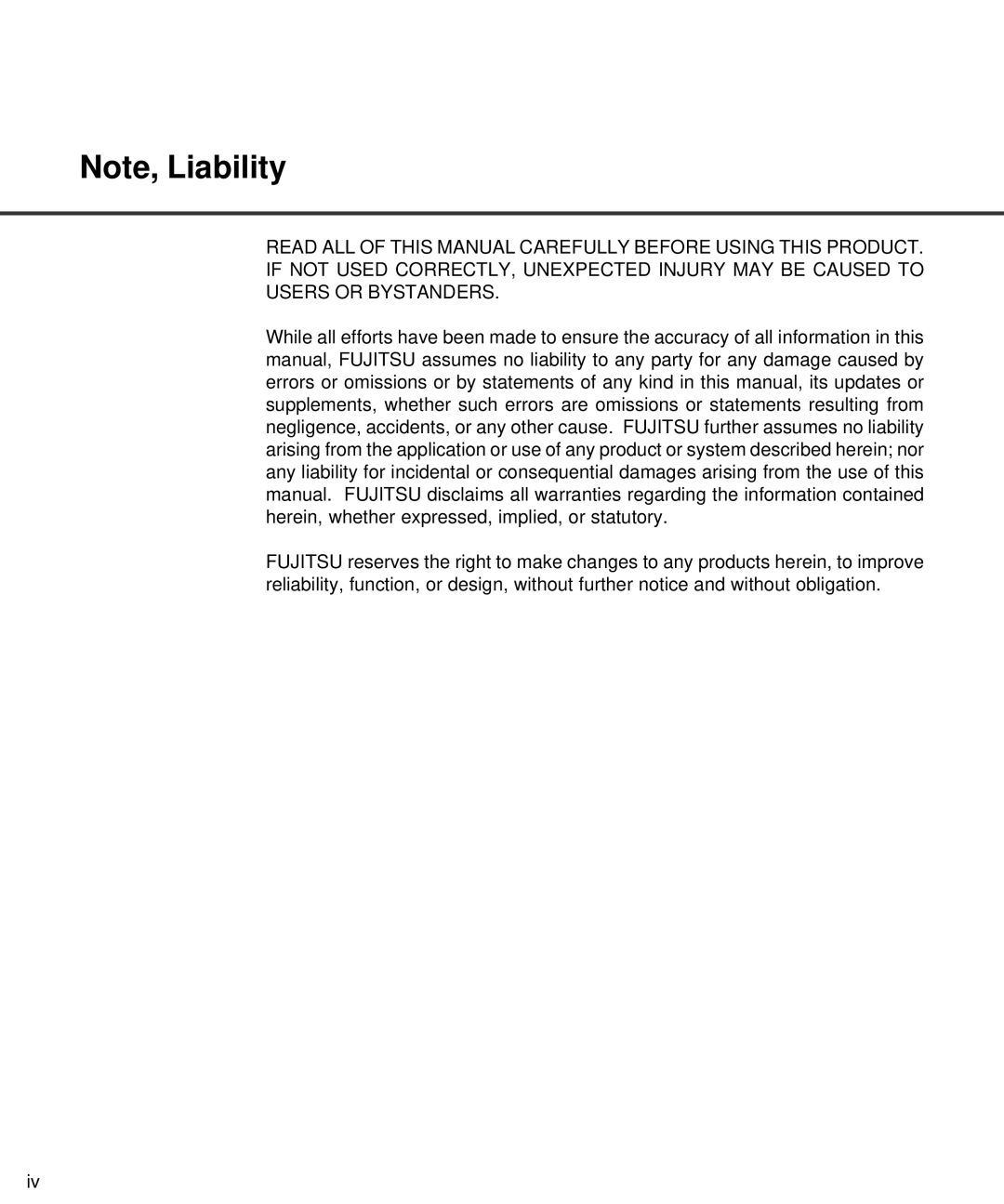 Fujitsu M4097D manual 