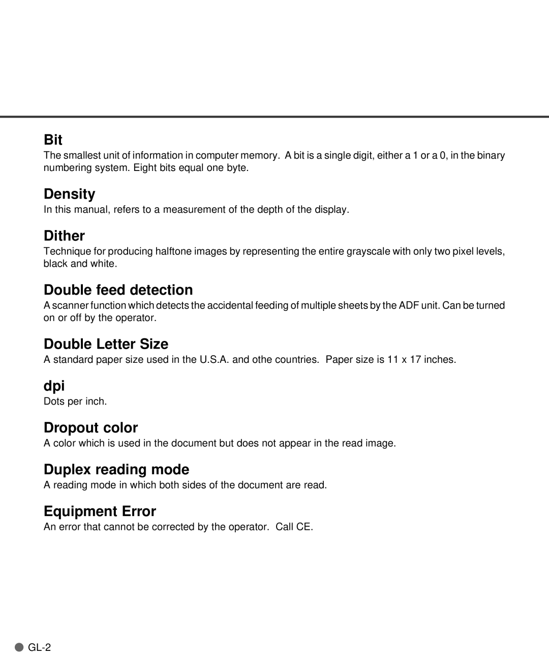 Fujitsu M4097D manual Density 