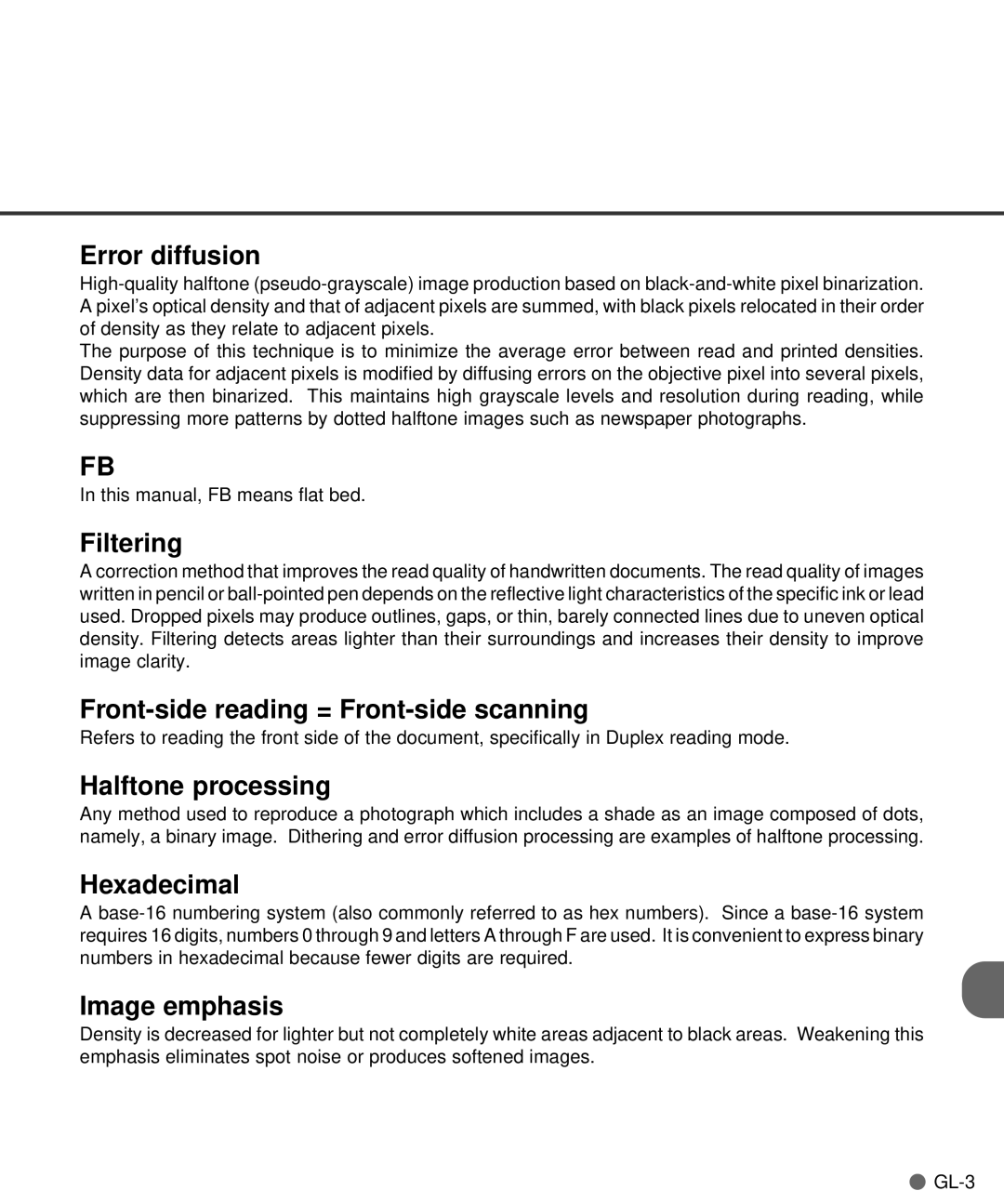 Fujitsu M4097D manual Front-side reading = Front-side scanning 