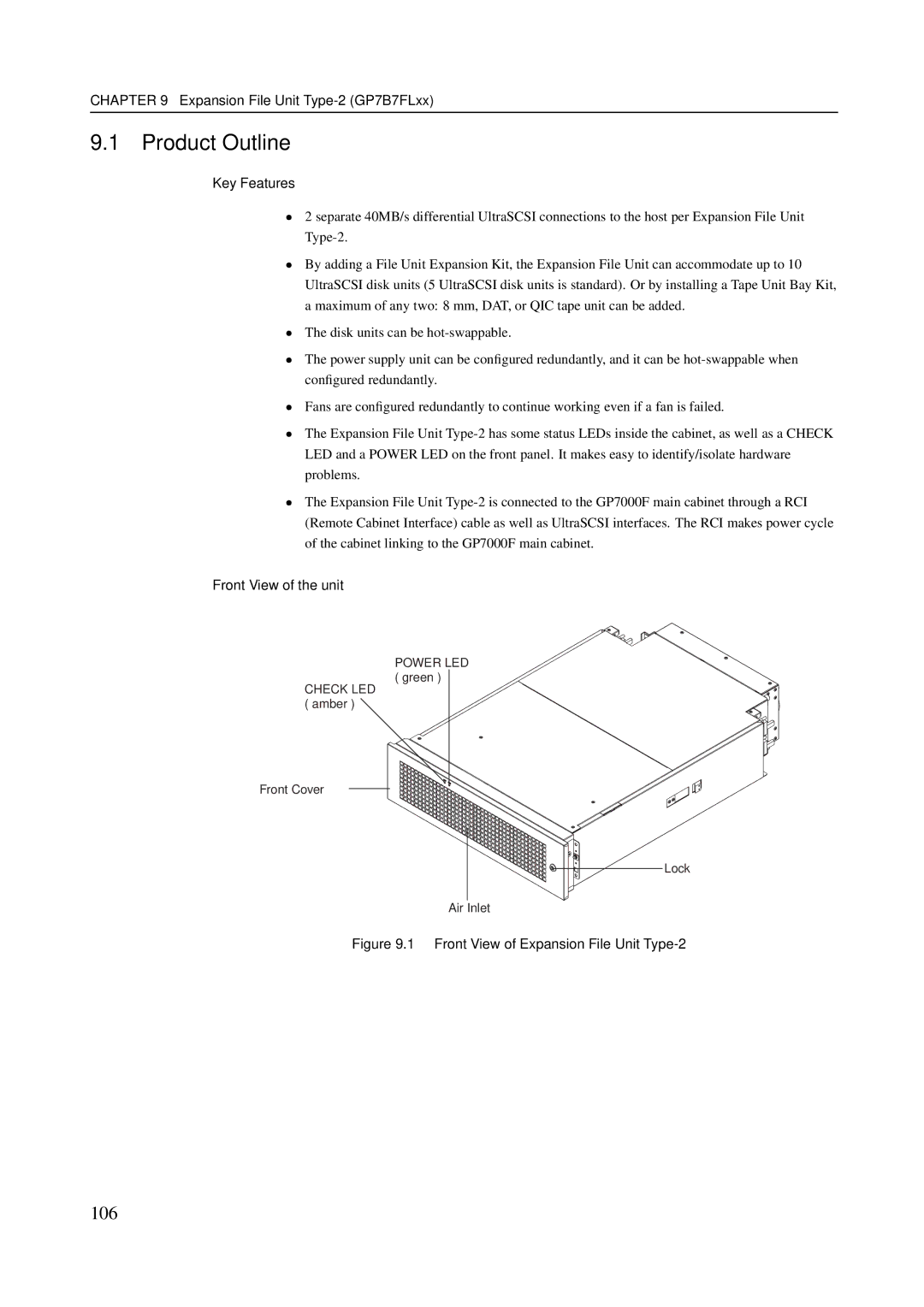 Fujitsu M600R, M200R, GranPower7000 (GP 7000F), M400R, M400A manual 106, Expansion File Unit Type-2 GP7B7FLxx 