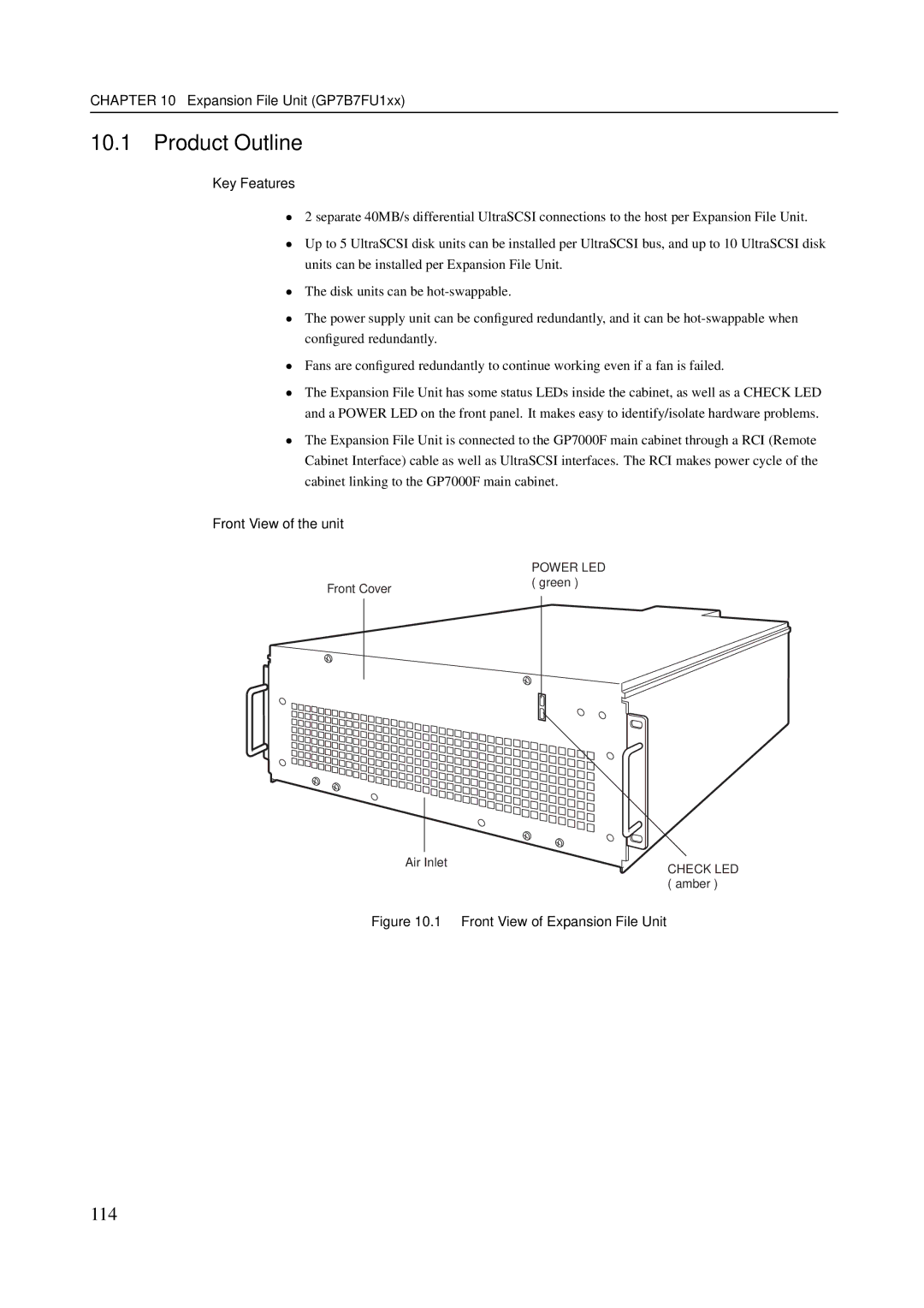 Fujitsu M600R, M200R, GranPower7000 (GP 7000F), M400R, M400A manual 114, Expansion File Unit GP7B7FU1xx 