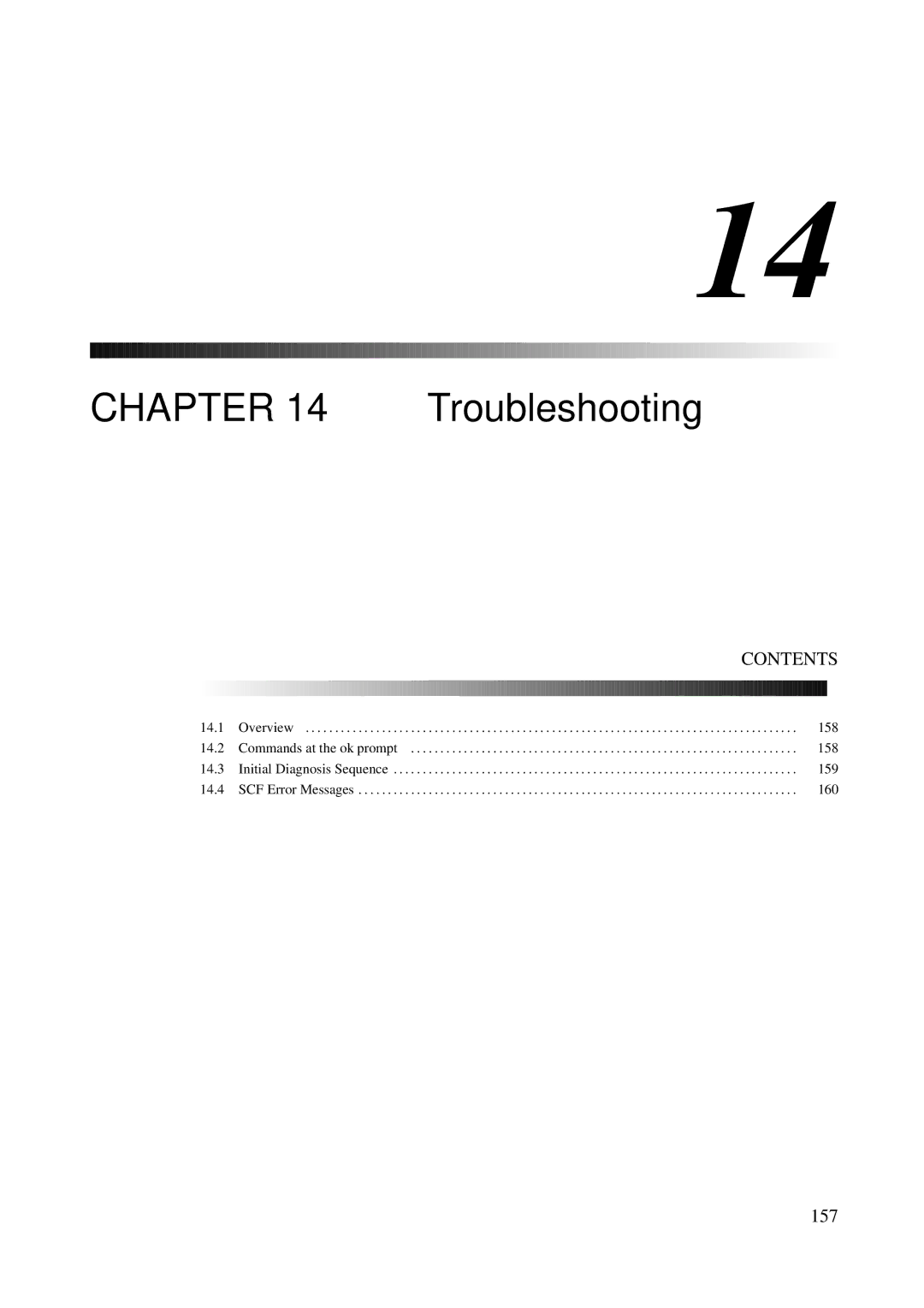 Fujitsu M600R, M200R, GranPower7000 (GP 7000F), M400R, M400A manual Troubleshooting, 157 