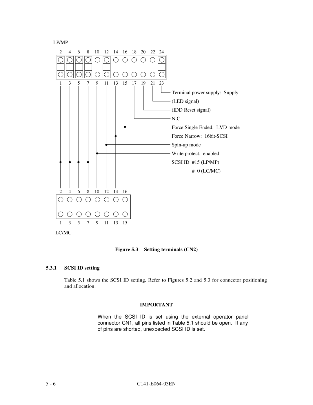 Fujitsu MAE3091LC, MAF3364LP, MAF3364LC, MAG3182LC, MAE3182LC manual Lp/Mp, Scsi ID #15 LP/MP, Lc/Mc 