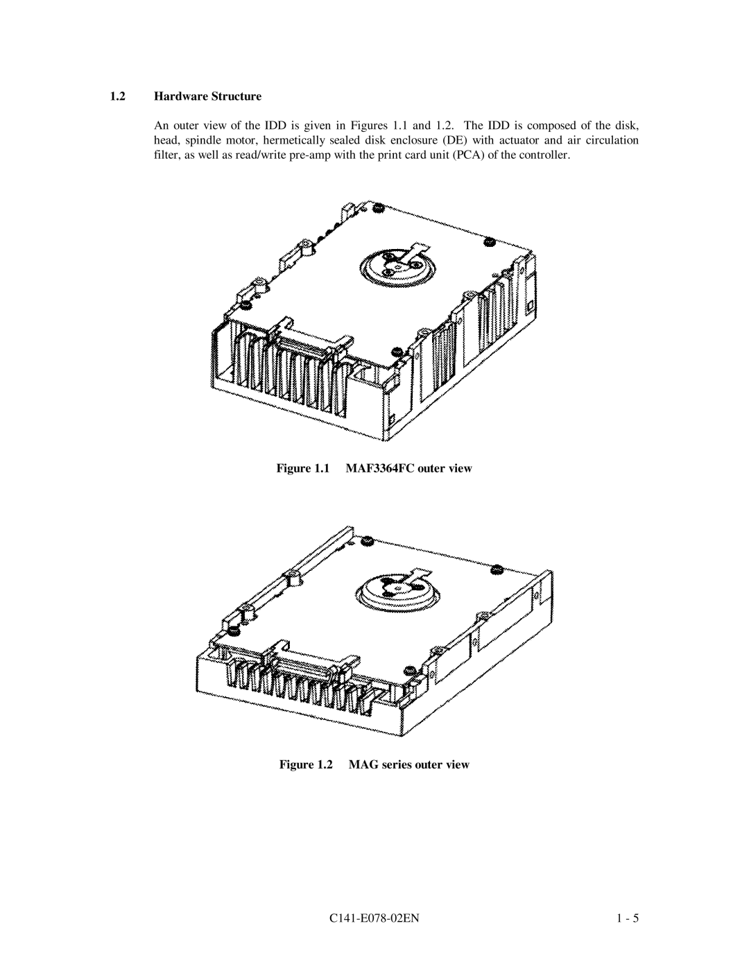 Fujitsu MAG3091FC, MAG3182FC manual MAF3364FC outer view 