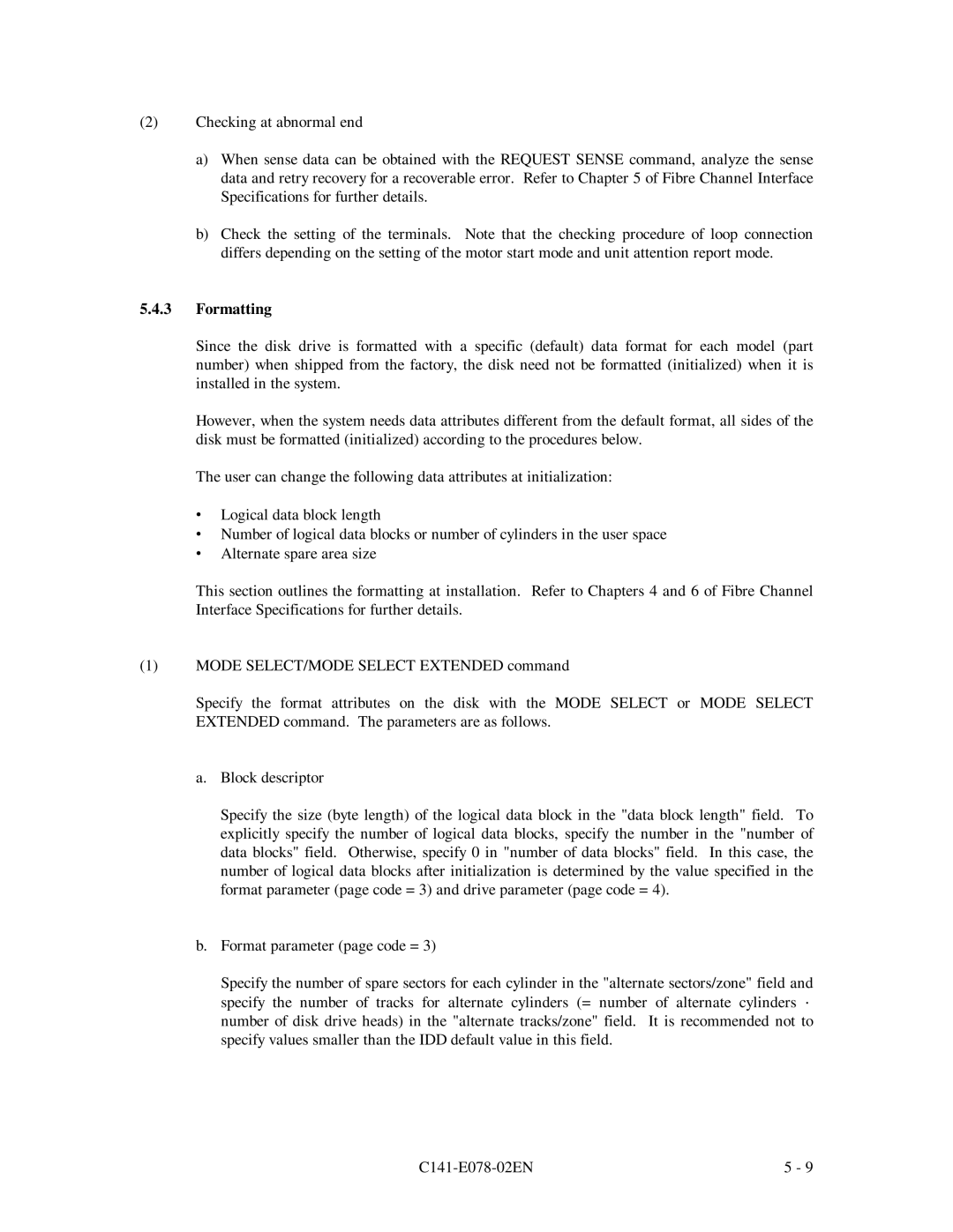 Fujitsu MAG3182FC, MAG3091FC, MAF3364FC manual Formatting 