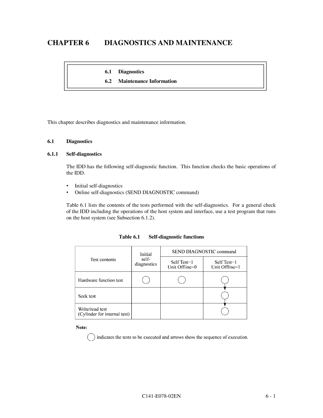 Fujitsu MAF3364FC manual Diagnostics and Maintenance, Diagnostics Maintenance Information, Diagnostics Self-diagnostics 